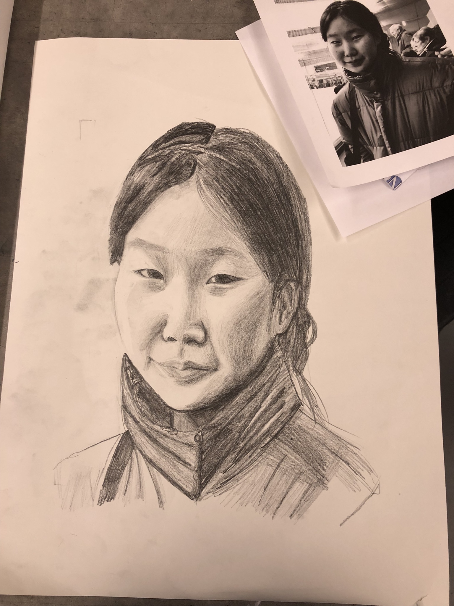 Self-portrait, pencil